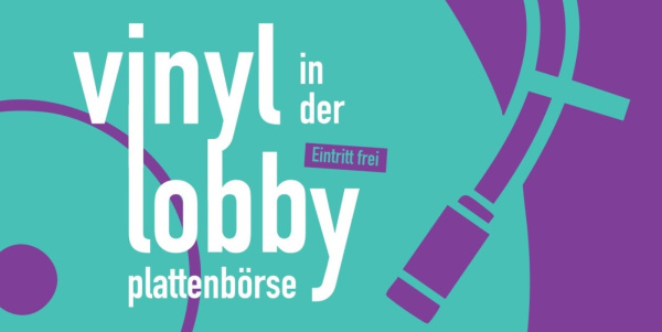 grüne Schalplatte auf lila Hintergrund