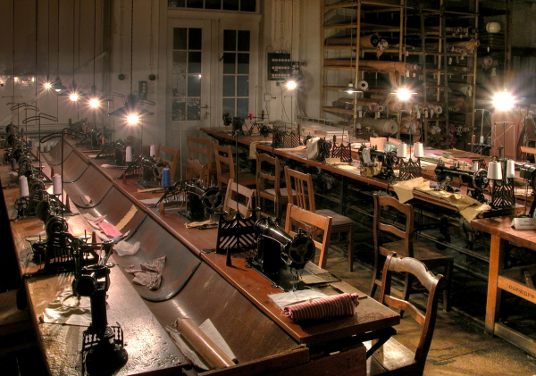 Nähsaal des Museums Wäschefabrik