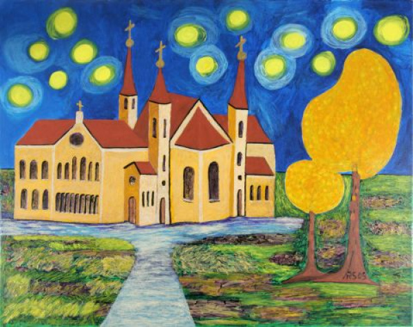 künstlerische Darstellung der Zionskirche