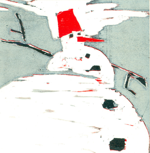 ein gezeichneter Schneemann