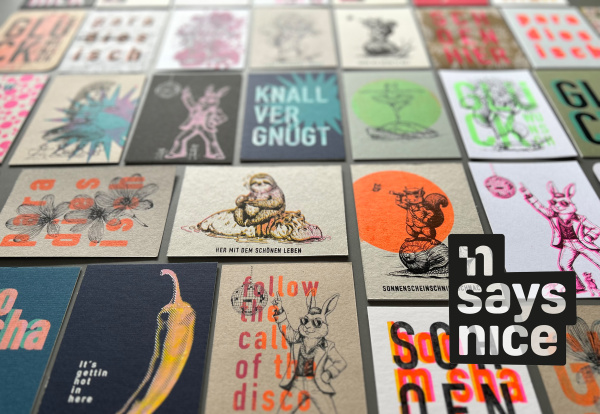 Postkarten in verschiedenen Druckvariationen 