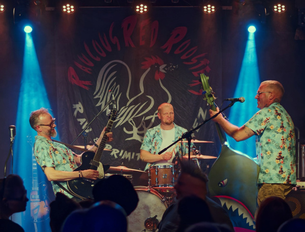 Die Band Raucous Red Roosters bei einem Live Auftritt